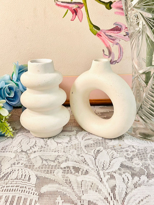 Modern Vintage Matte Ceramic Vase Set