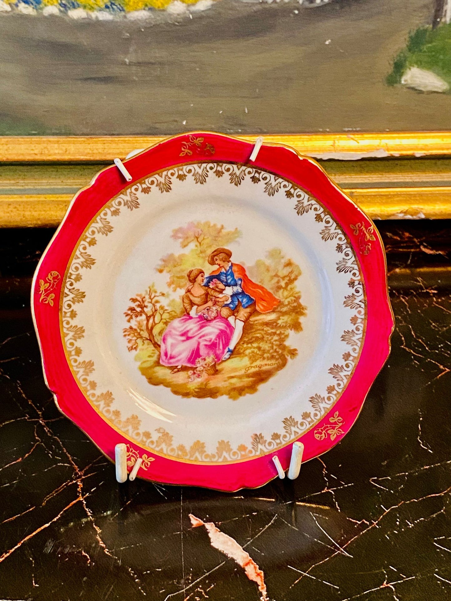 Limoges France “La Crème” Porcelain Decorative Plate – 5 Inches