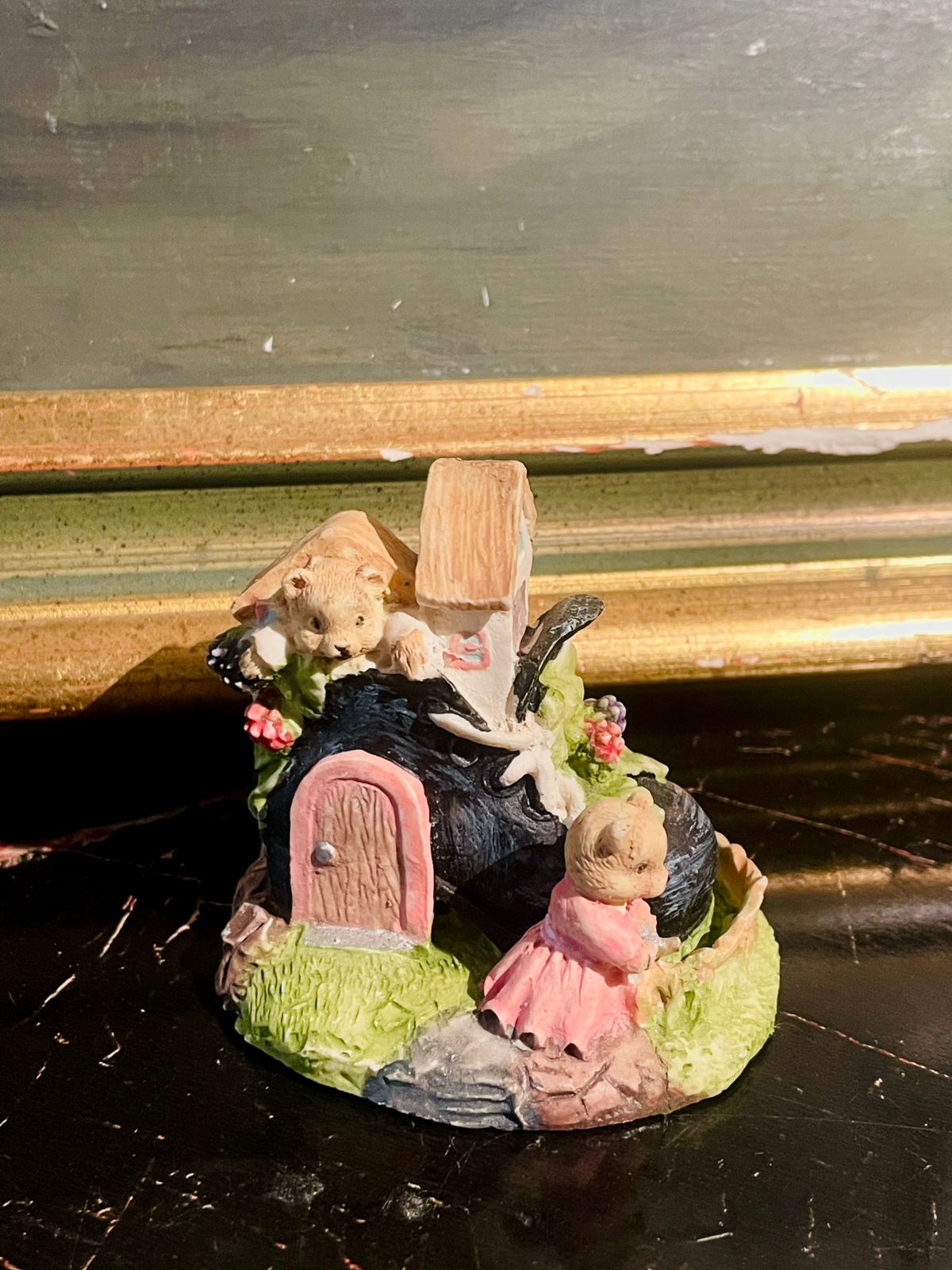 Cherished Shoe design House with Teddies” Figurine — Designed by Priscilla Hillman