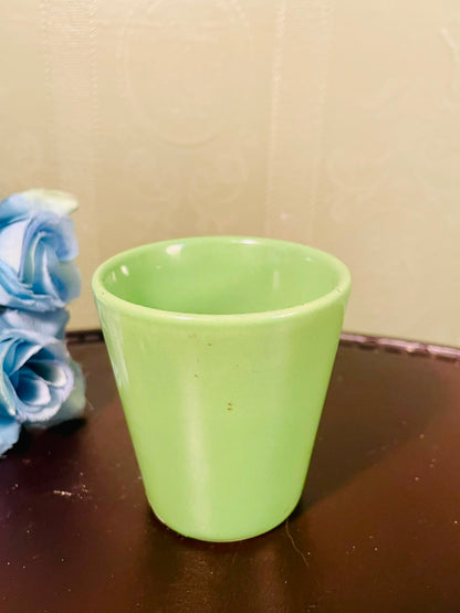 Lime Green Ceramic Mini Planter – Glossy 3 Inch Pot