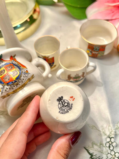 Heraldic Miniature China Decorative Set 7 Piece