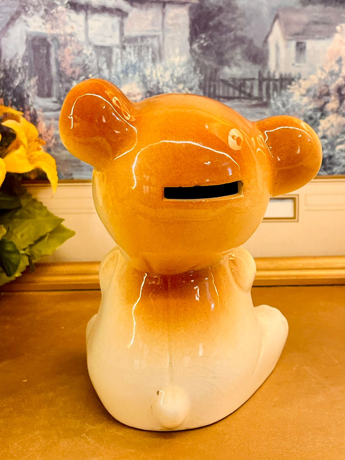 5.5 inches Vintage Ceramic Mouse Money Box Piggy Bank Ornament