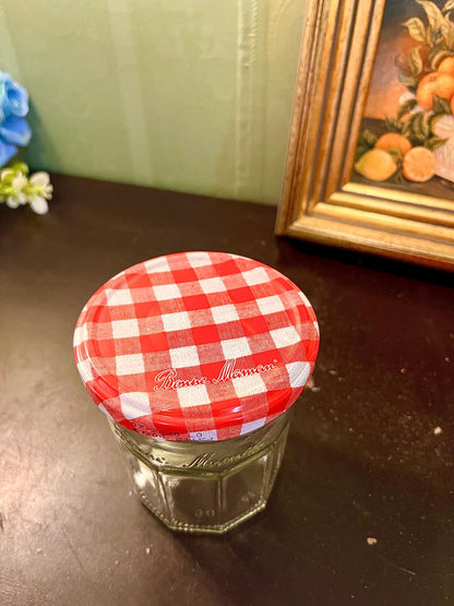 Small Bonne Maman Glass Jam Jar – Red Gingham Lid