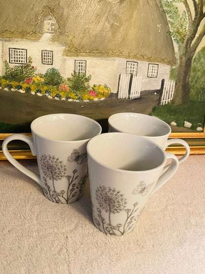 set of 3 Tea Mugs, Coffee Mug, Oven Safe, ceramic, England