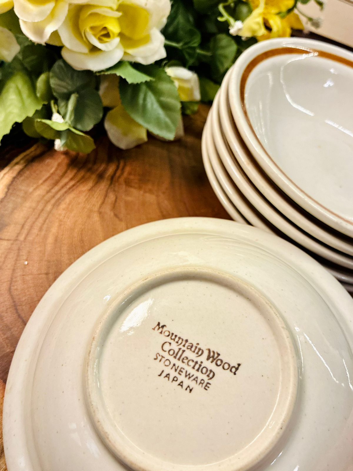 Mountain Wood Stoneware Bowls Set of 6