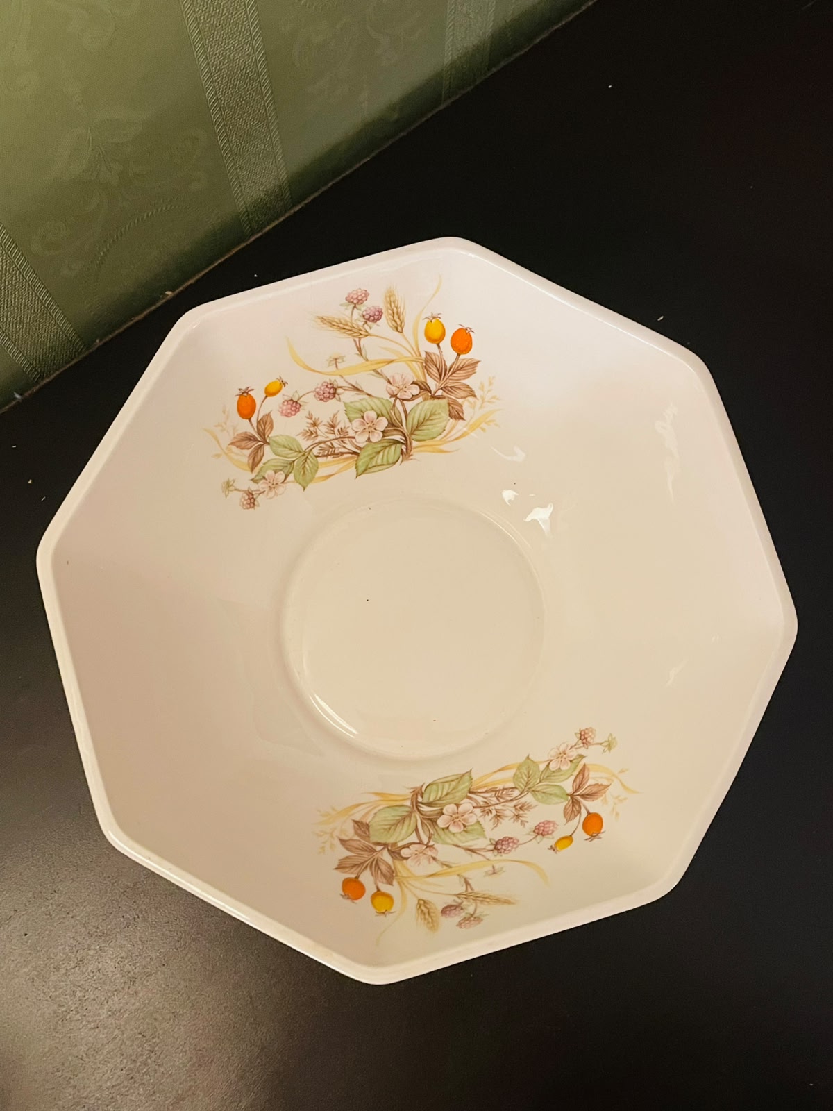 Royal Norfolk Floral Octagonal Serving Bowl 9 Inch England