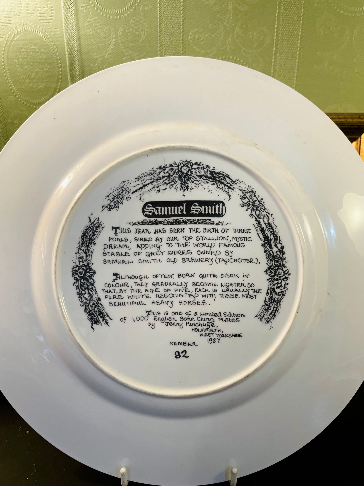 Samuel Smith Mare & Foal Collector Plate 10.5 Inch Vintage