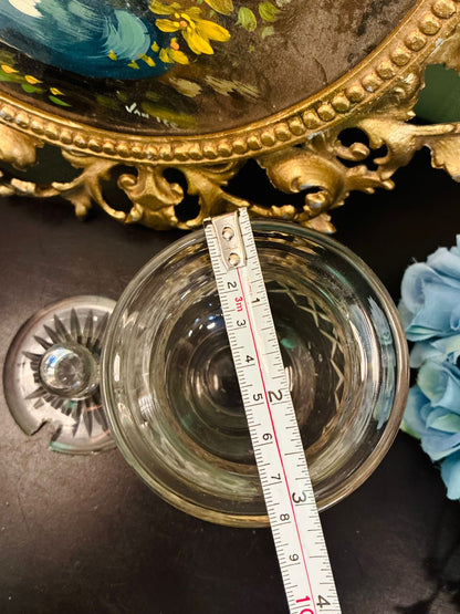 Vintage Clear Cut Crystal Lidded Sugar Jar