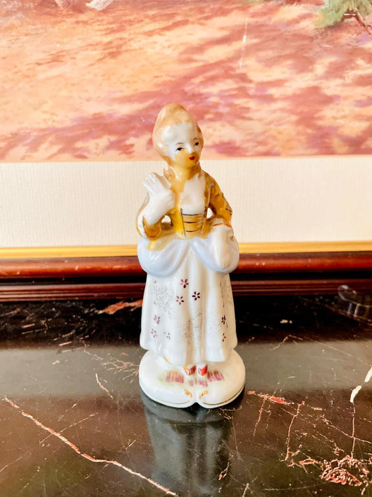 rare thrift finds, vintage lady figurine England, European porcelain collectible, hand-painted porcelain doll, antique English figurine, curated vintage collection, Victorian inspired home decor, Parisian vintage treasures, timeless vintage porcelain