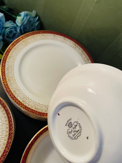 Majestic Royal Grafton Fine Bone China Dinner Set – Made in England – 18 Pieces