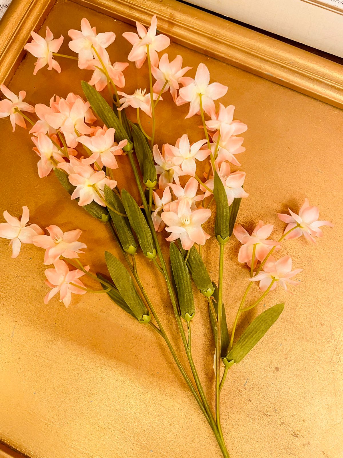Pink Artificial Jasmine Floral Spray 13"
