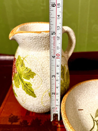 Moes Handmade Cyprus Ceramic Creamer & Bowl Set