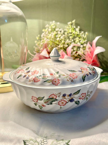 BHS Victorian Rose Covered Serving Bowl 9 in Made in Britain