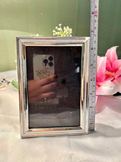 Silver-Tone Textured Photo Frame 6"