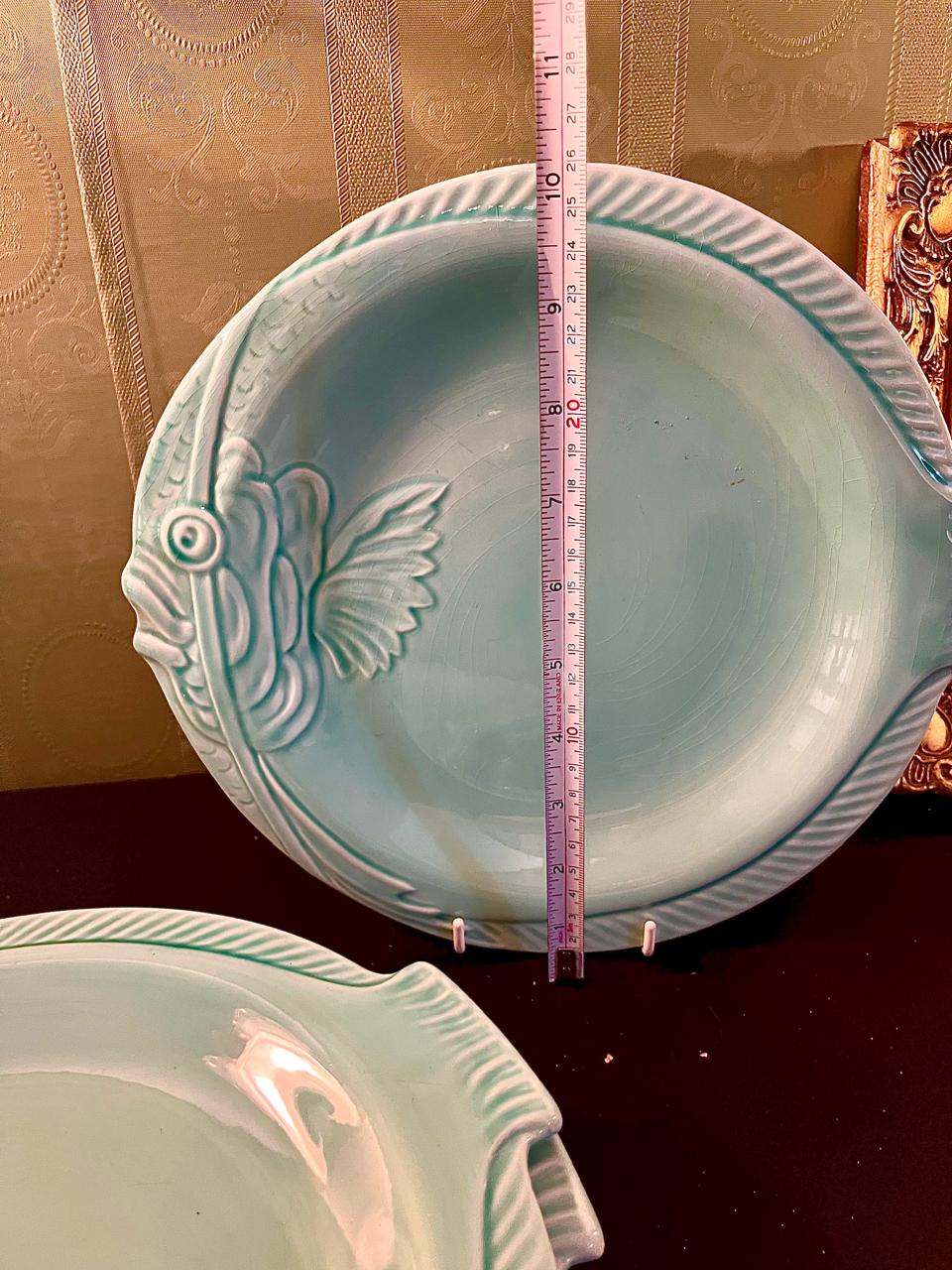 Aqua Fish Shaped Serving Plate (each)