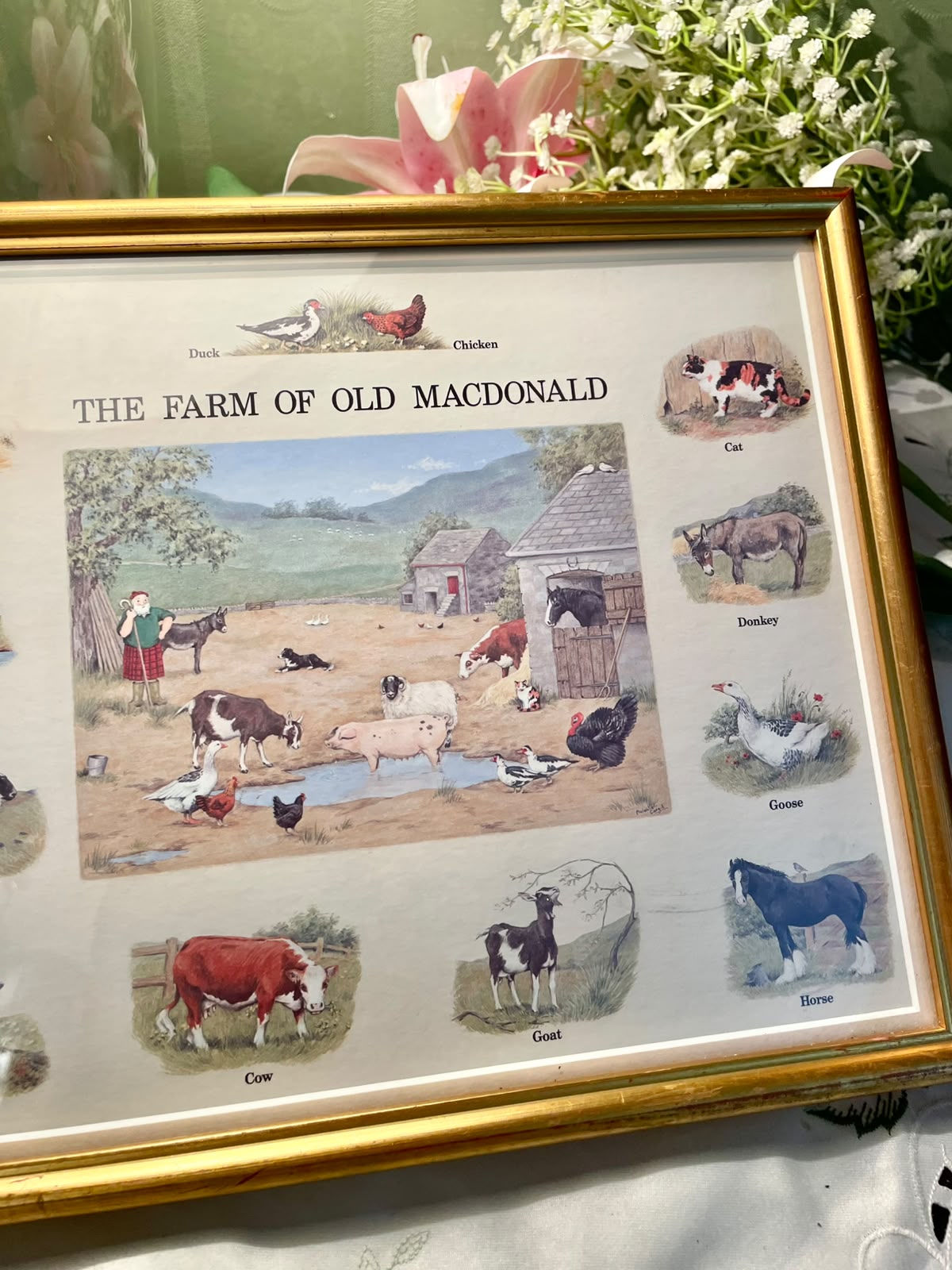 Melanie Cargill The Farm of Old MacDonald Framed Painting Approx. 12 Inch