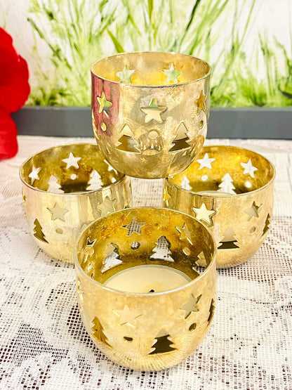 Vintage TCM Silver Plated Tealight Holders Set of 4