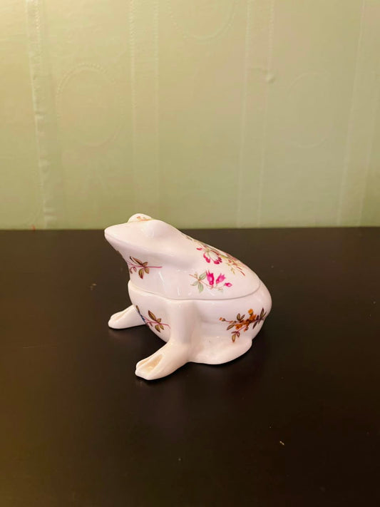 Hammersley Fine Bone China Frog Trinket Box