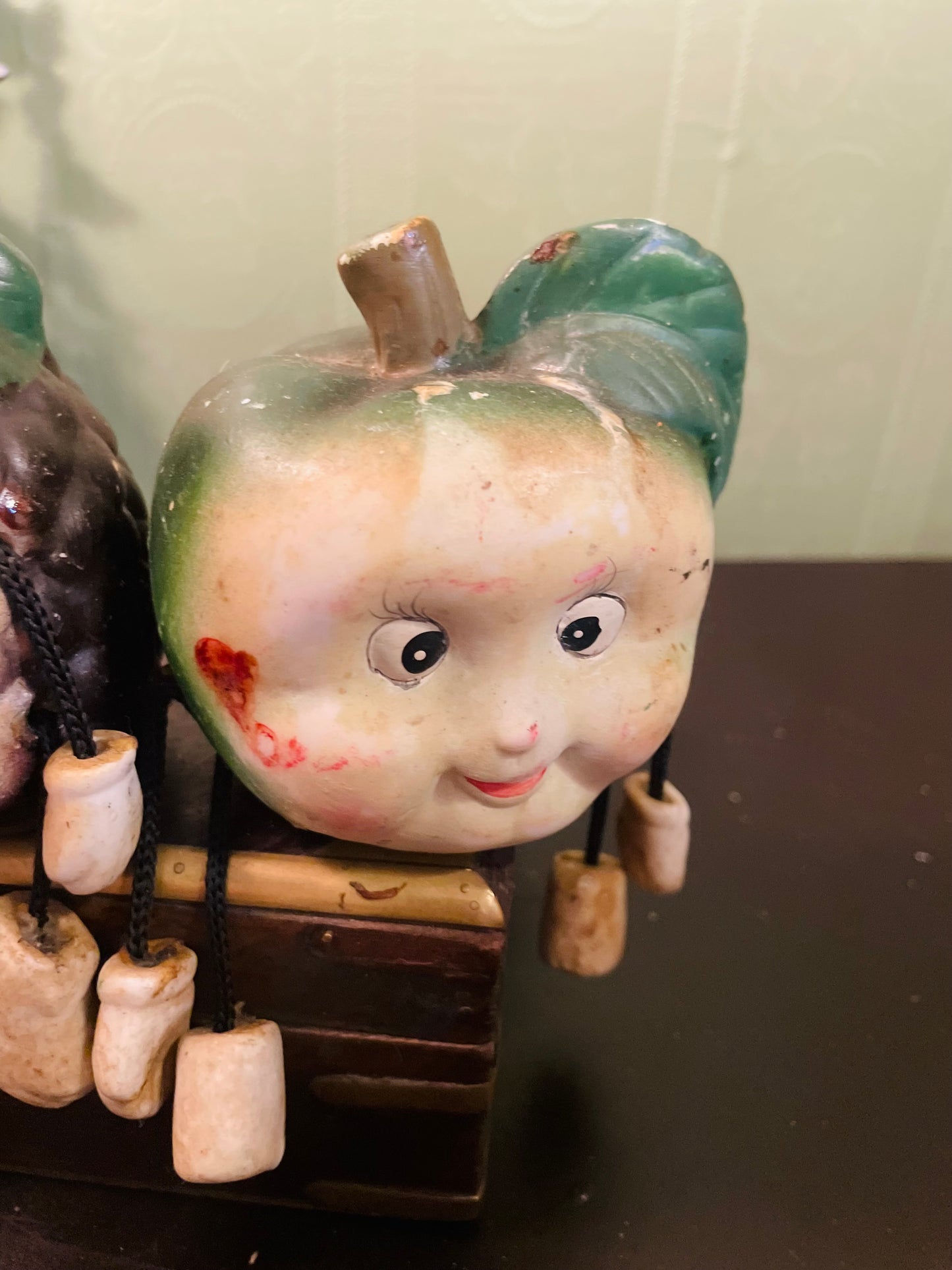 Vintage Fruit Character Shelf Sitter Figurines With Dangling Legs
