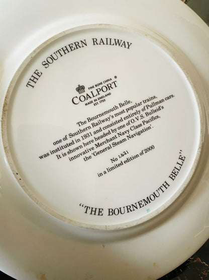Coalport “The Bournemouth Belle” Limited Edition Plate – The Southern Railway Collection, Made in England