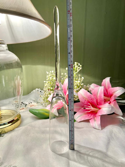 Tall Clear Crystal Decor 11.5"