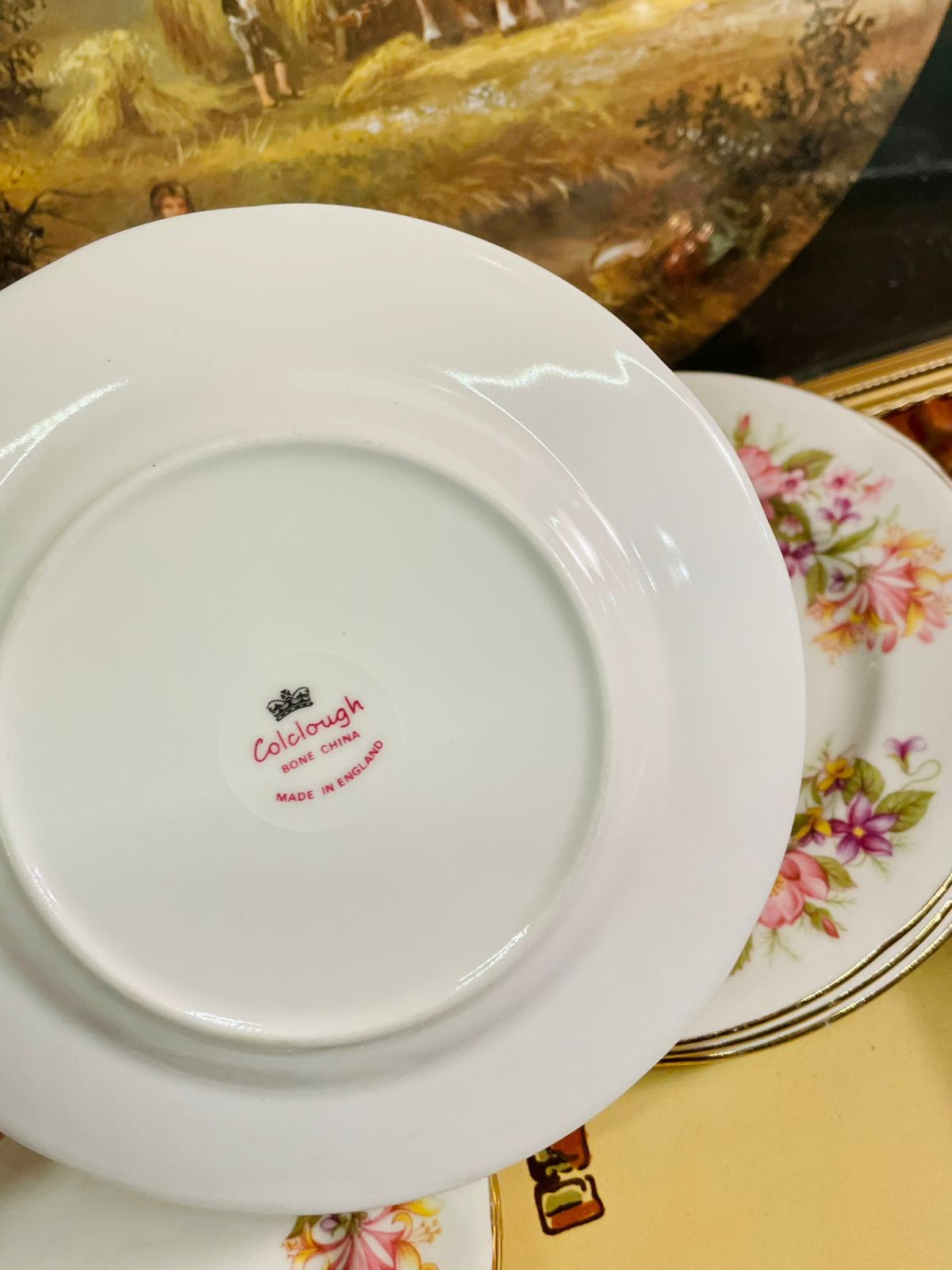 Colclough Floral Fine Bone China Quarter Plates – Set of 6