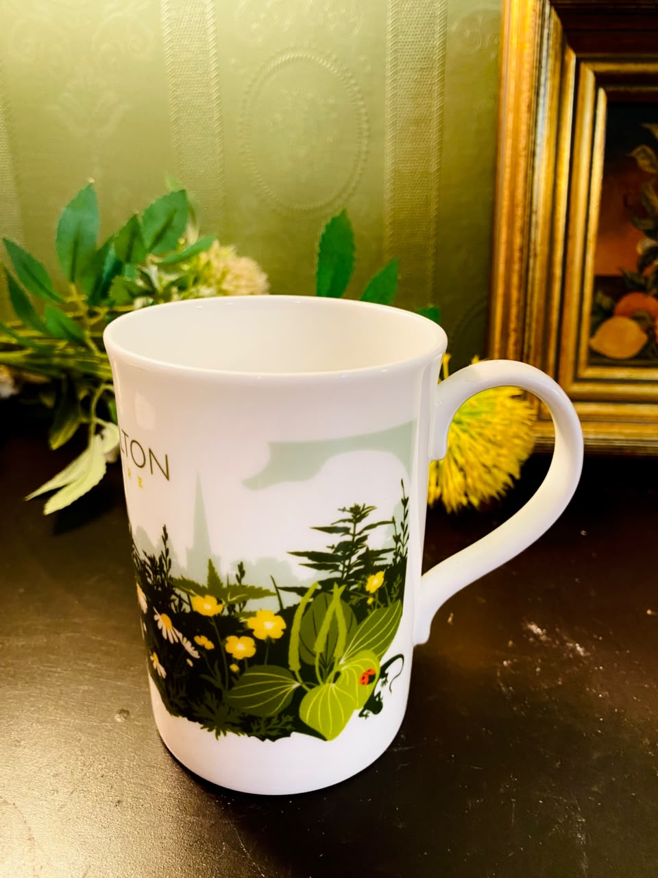 Botanical Garden Ceramic Mug 4 Inch Nature-Inspired Coffee Cup