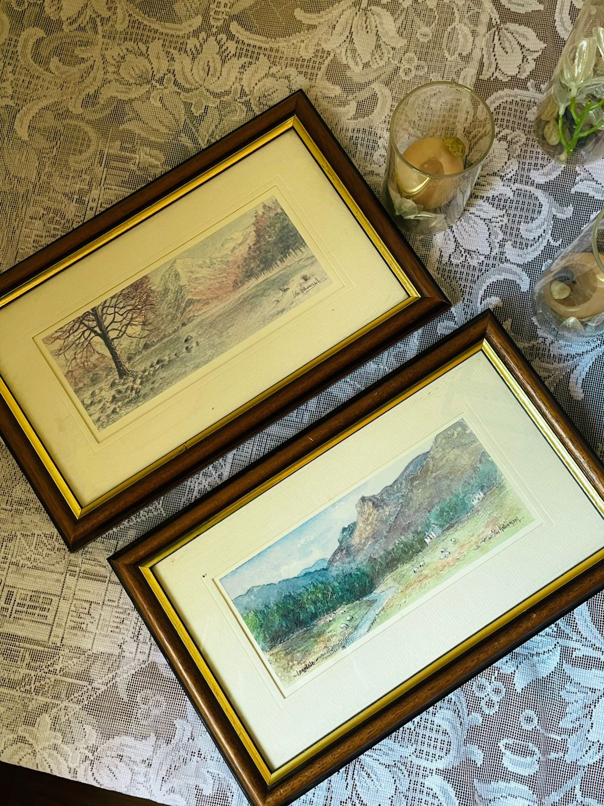 Set of 2 English Panoramic Landscape Art painting– Framed Wall Décor