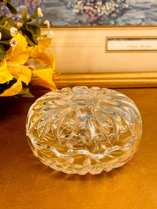 Vintage Cut Glass Candy Dish with Lid – Decorative