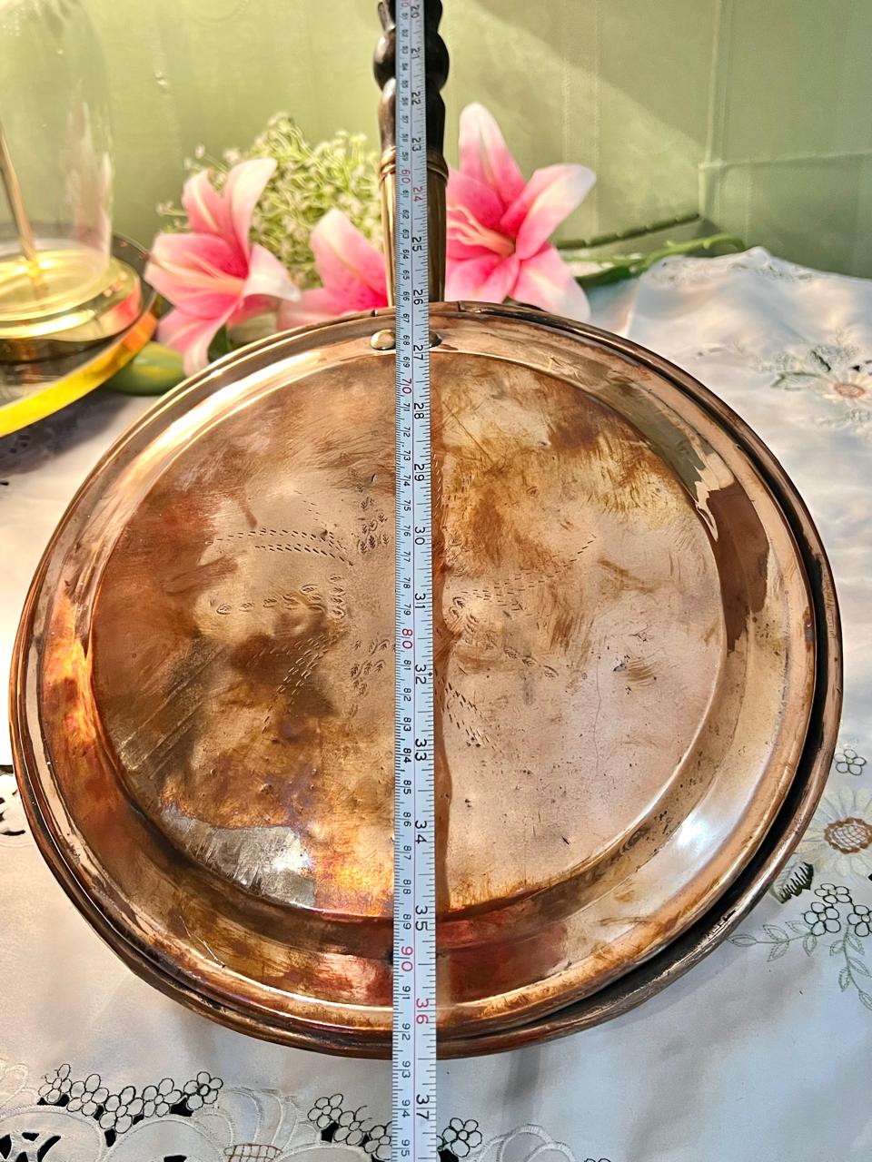 Vintage Copper Handled Warming Pan 24cm
