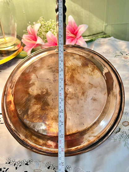 Vintage Copper Handled Warming Pan 24cm