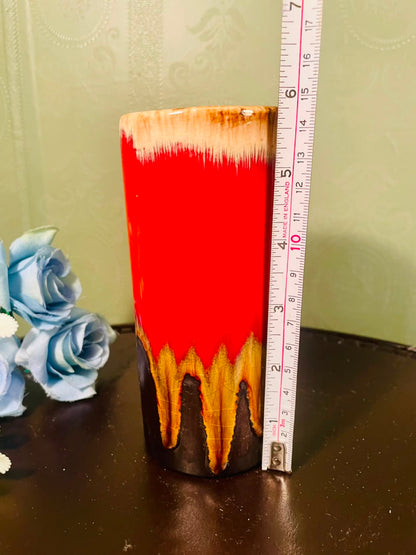 Vintage West German Ceramic Lava Glaze Floor Vase – 6 Inch