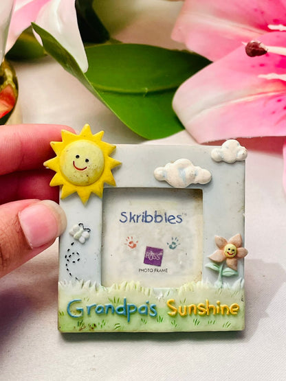 Vintage Grandpa Sunshine Mini Photo Frame magnet Approx. 7 cm