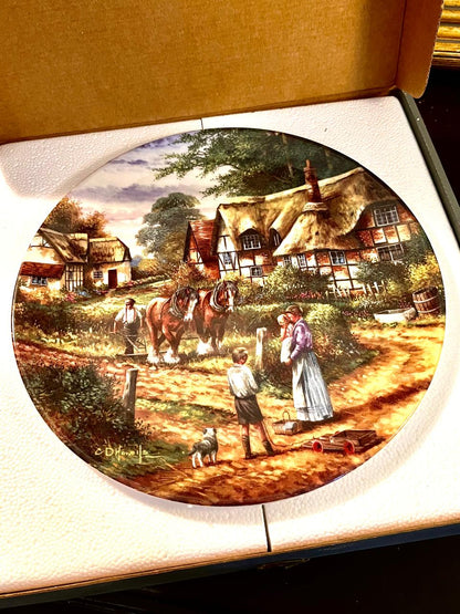 Wedgwood Boxed Country Days Ploughing Plate 20 cm