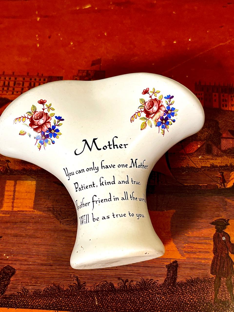 Personalized Floral Ceramic Mother Vase | 4 Inch Decorative Vase