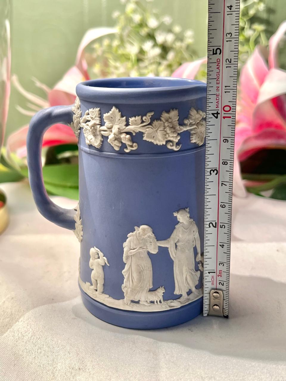 Wedgwood Jasperware Blue & White Classical Relief Mug Approx. 11 cm