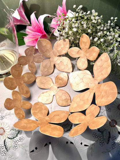 Gold-Tone Floral Metal Wall Decor 11 Inch Made in India