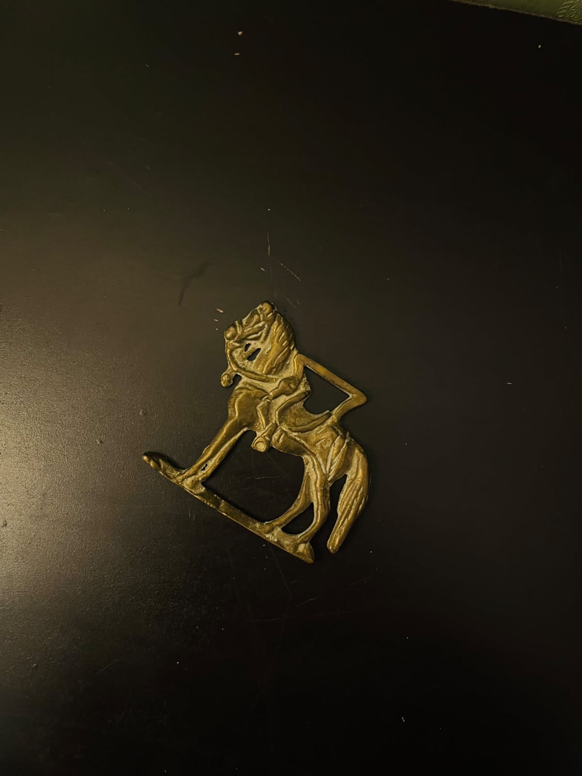 Vintage Brass Rocking Horse Figurine