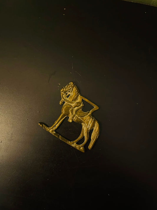 Vintage Brass Rocking Horse Figurine