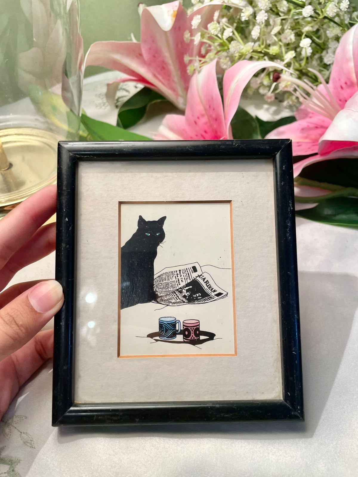 vintage frame late British artist Sue Boettcher 6 inch