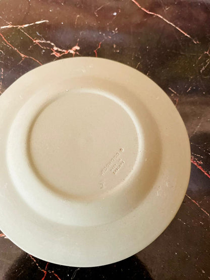 Vintage Wedgwood Jasperware Green Ashtray / Trinket Dish with White Relief – England