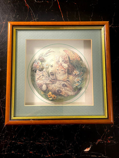 Vintage Kitten Artwork Frame | Minitabu England Wall Decor