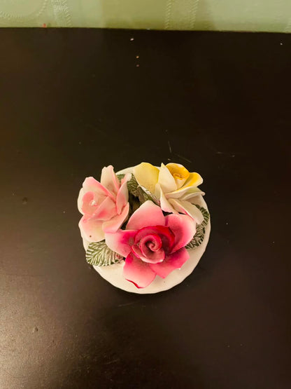 Thornhill English Bone China Rose Posy Ornament 3 Inch