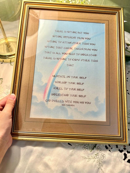 Framed Inspirational Quote Print in Gold-Tone Frame 16"