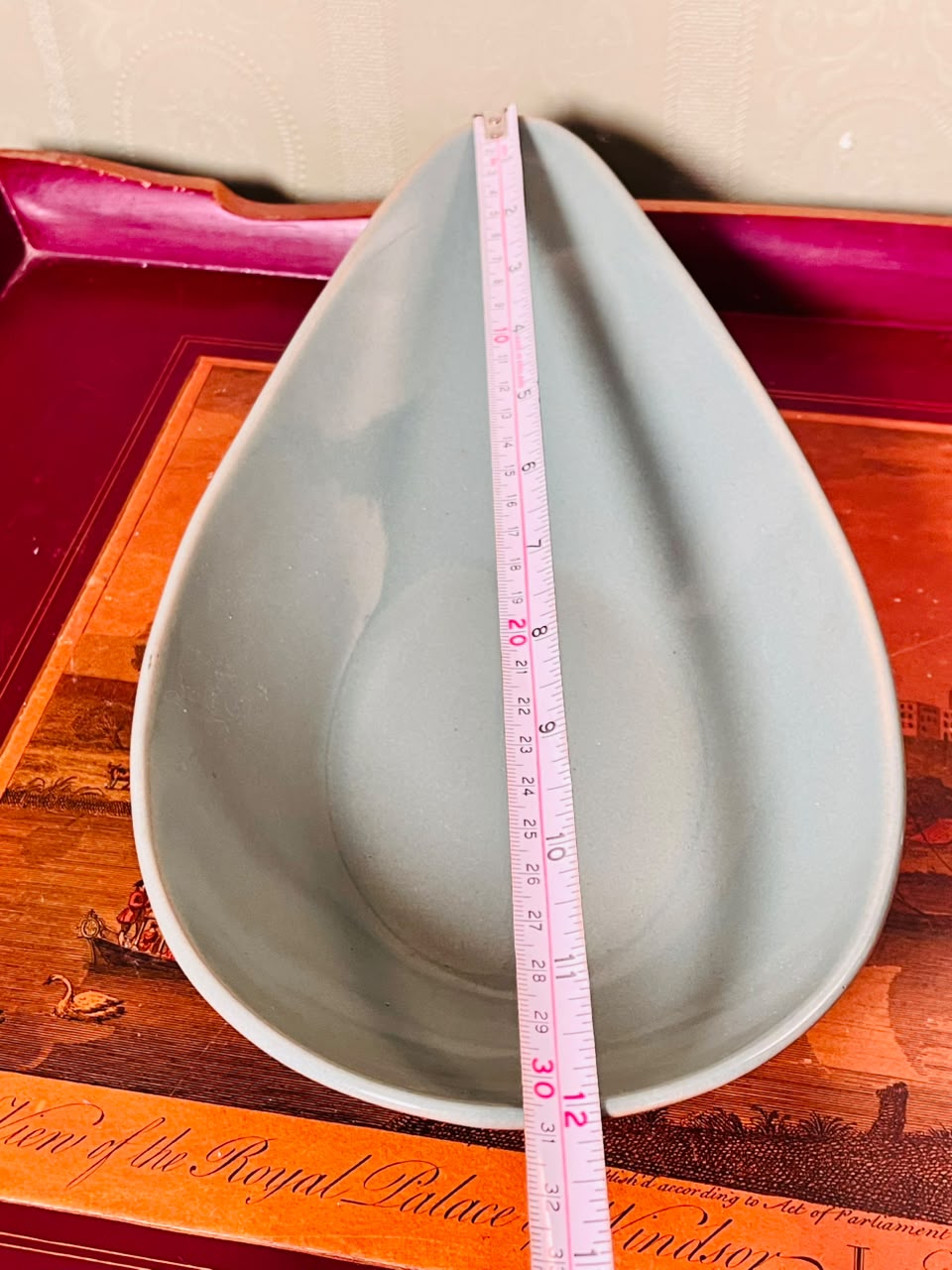 Denby Stoneware Grey-Green Oval Serving Dish – 30cm
