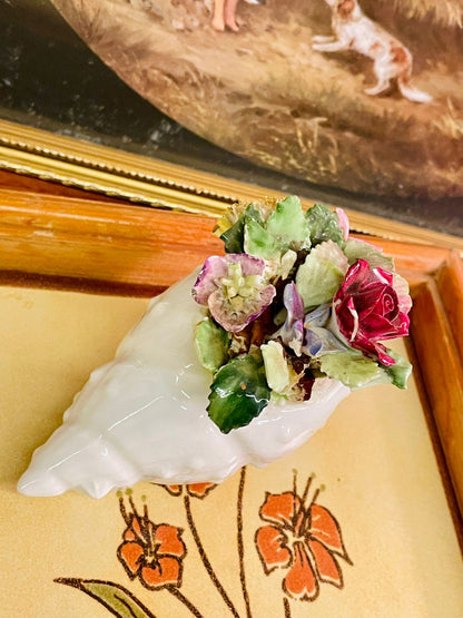 Adderley Bone China Shell Floral Posy – Made in England