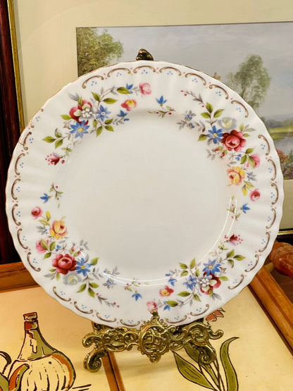 Royal Albert Jubilee Rose, vintage bone china, English floral plate, wall decor plate, gold trim china, cottagecore kitchen, teatime plate, collectible dinnerware England, shabby chic decor, floral china plate