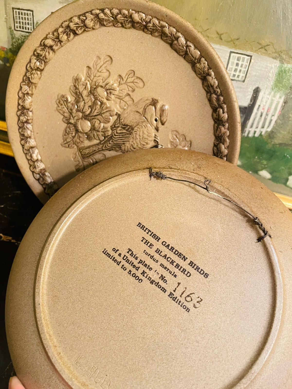 Rare Find - Poole Pottery “The Blackbird” Wall Plates by Barbara Linley Adams – 8.5 inches Vintage Collectible