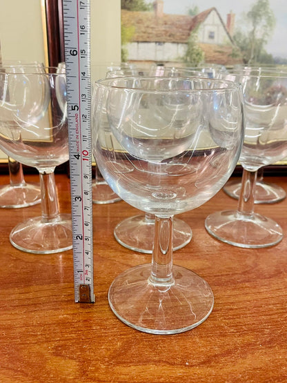 Set of 8 Clear Glasses – 6 Inch Height | Elegant Stemware