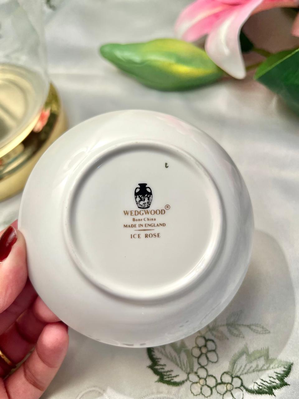 Wedgwood Ice Rose Bone China Trinket Plate 4 in Made in England